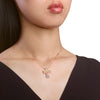 Belle Époque Pink Gold and Rainbow Sapphires Necklace, 20x26mm